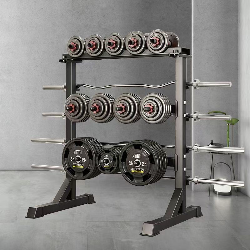 Fitness Equipment - Set Bangku dan Rak Latihan Baja,