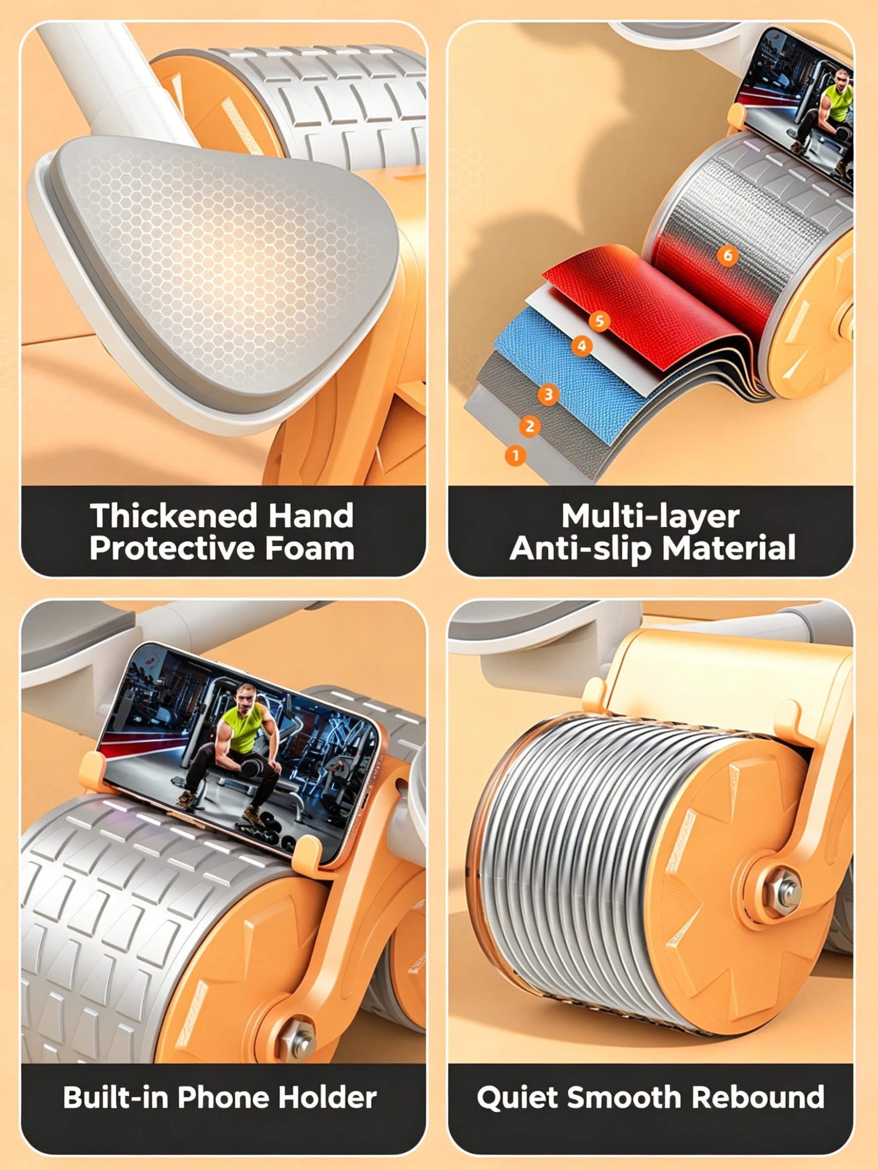 Alat Bantu Olahraga Lutut, Rol - Ab Roller Wheel With Elbow Support ulasan dan harga
